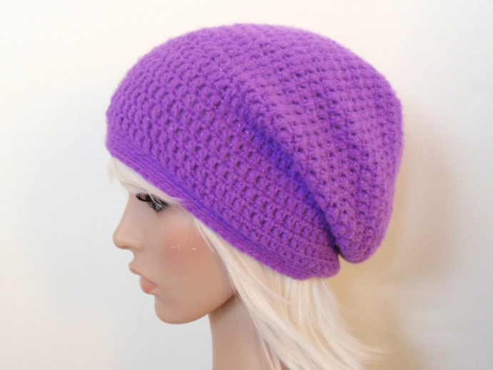 ​Simple Crochet Slouchy Hat