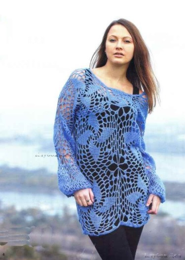 Relief Blue Tunic – FREE CROCHET PATTERN — Craftorator