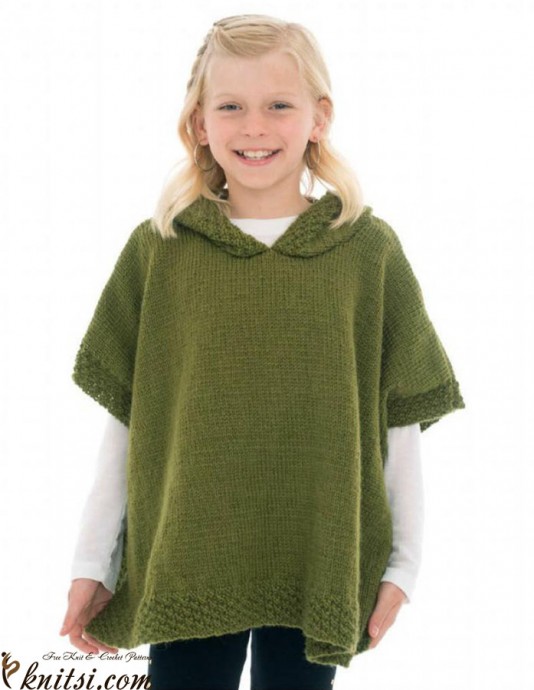 Inspiration. Knit Baby Poncho.