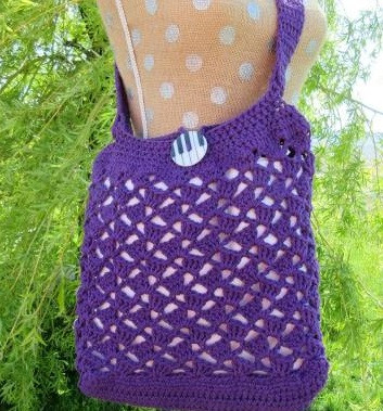 Purple shopping bag