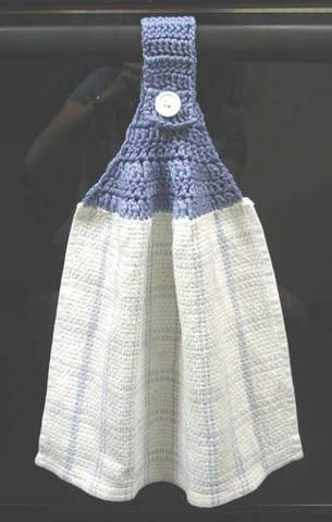 Crochet kitchen towel top