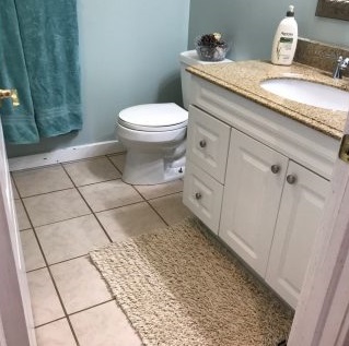 Crochet rug in the bathroom Crochet rug in the bathroom