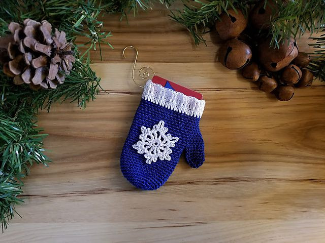 Crochet Mitten Ornament