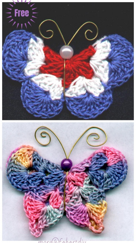 Crochet butterfly