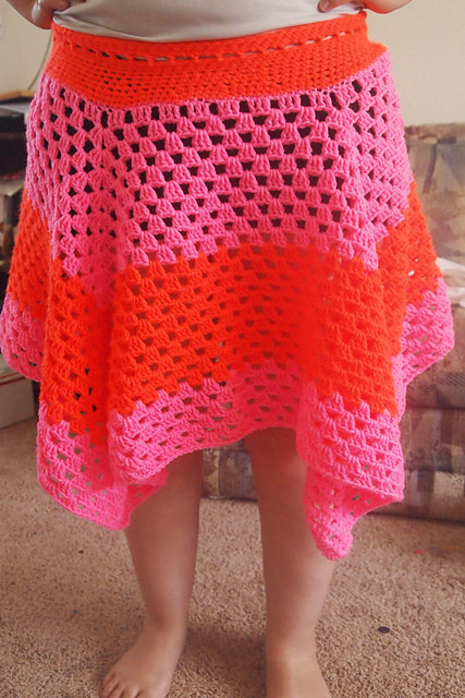 Crochet beach skirt