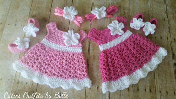 Crochet Dresses for Twin Girls