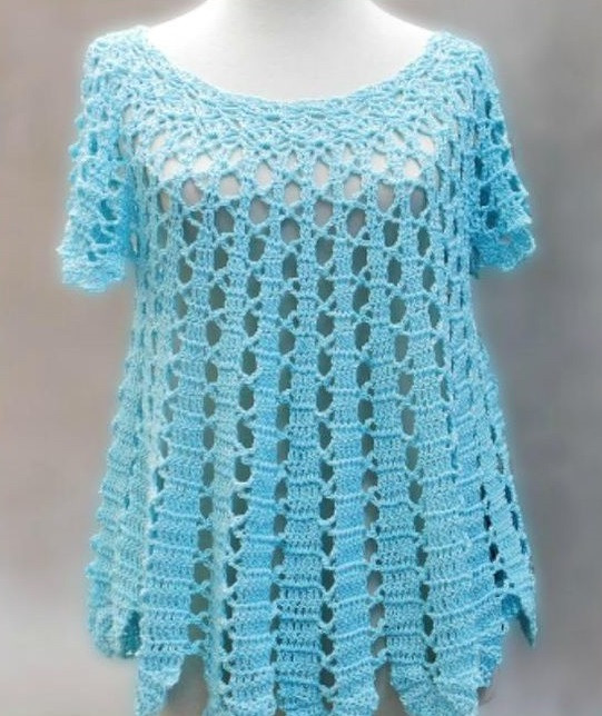 Pattern for relief crochet blouse