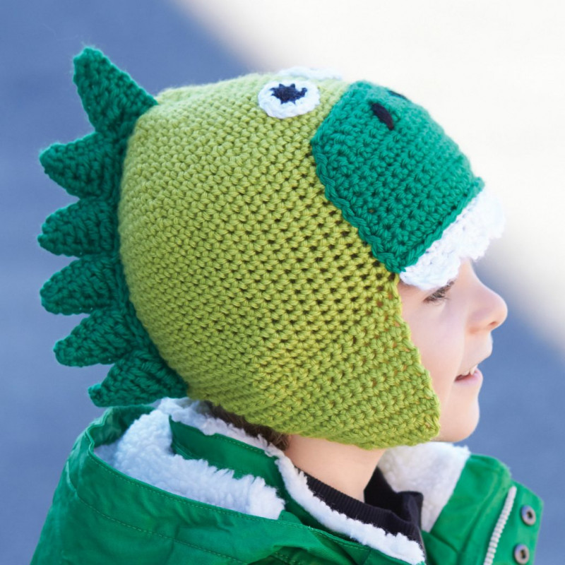 Crochet dino hat