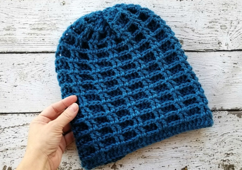Crochet Waffle Hat