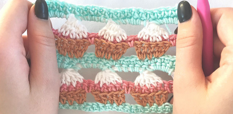 Crochet cup cakes stitch
