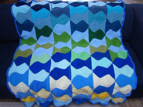 Crochet fish blanket