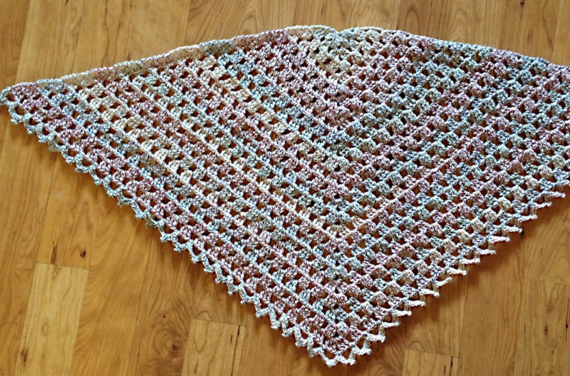 Simple crochet shawl