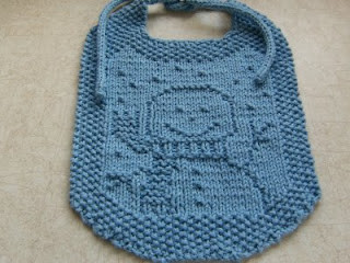 ​Knit Snowman Bib