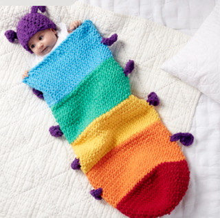 Caterpillar snuggle sack