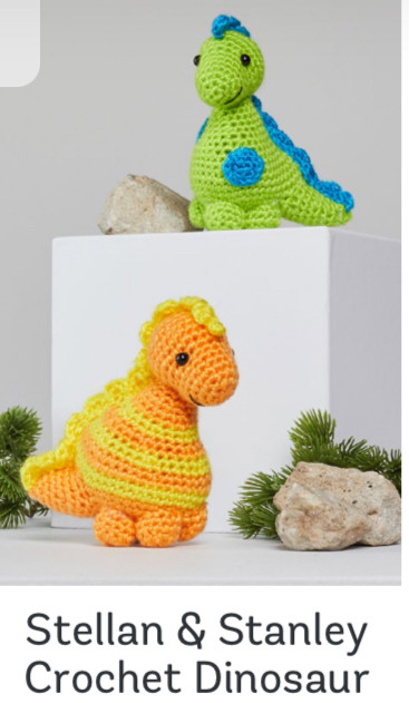 Stellar and Stanley Dinosaurs crochet