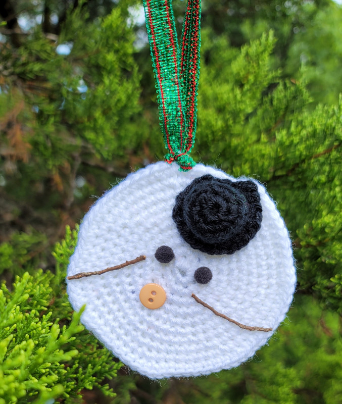 Melted Snowman Christmas Ornament