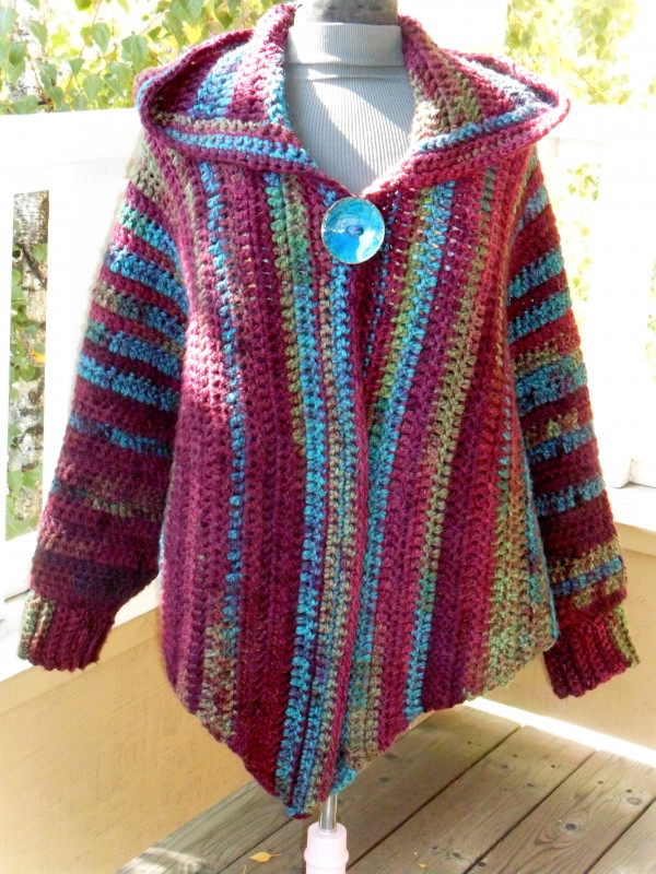 Crochet Cuffed Shawl.