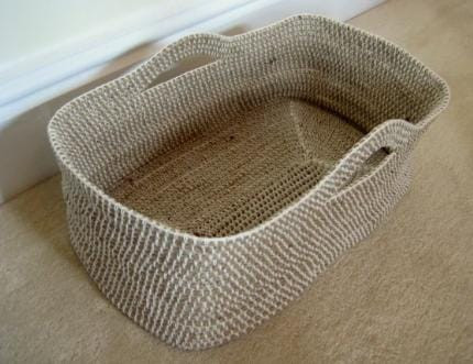 Crotchet rope basket Crotchet rope basket