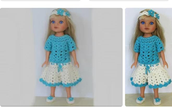 Crochet dolls dresses