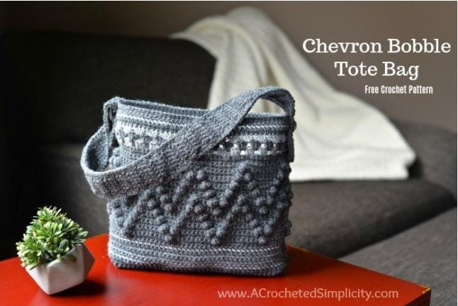 Chevron Bobble Tote Bag