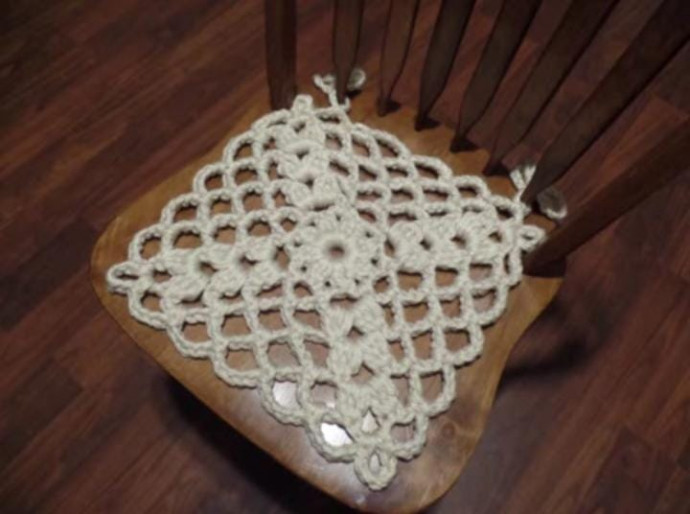 Crochet seat chair cover