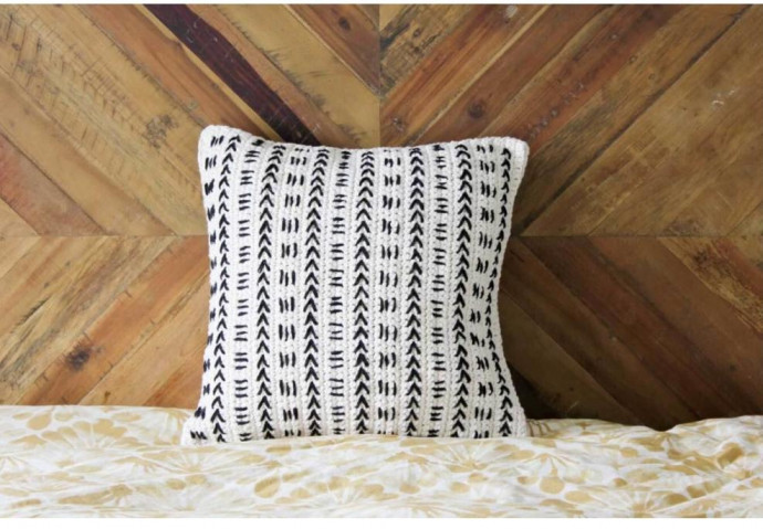 Mud Cloth Crotchet Pillow