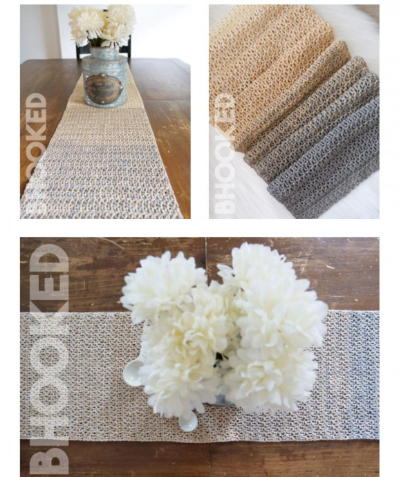 Create an Elegant Farmhouse Crochet Table Runner with These Simple Materials Create an Elegant Farmhouse Crochet Table Runner with These Simple Materials