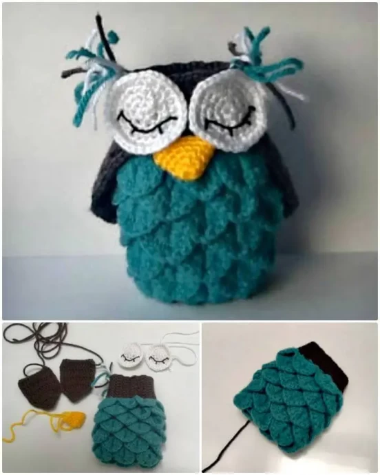 Crochet Crocodile Stitch Owl Pattern: