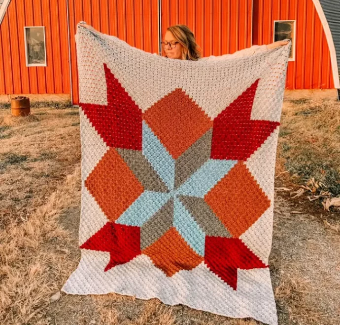 Barn Quilt Blanket