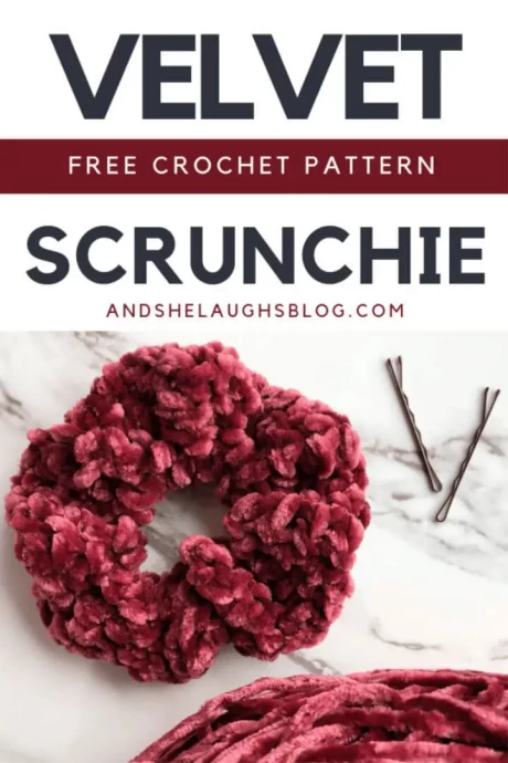 Crochet Velvet Scrunchie Pattern