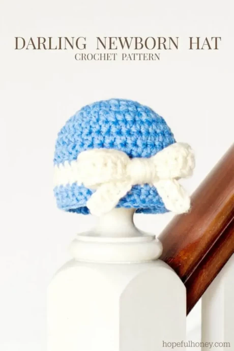How to Crochet Darling Newborn Hat and Bow