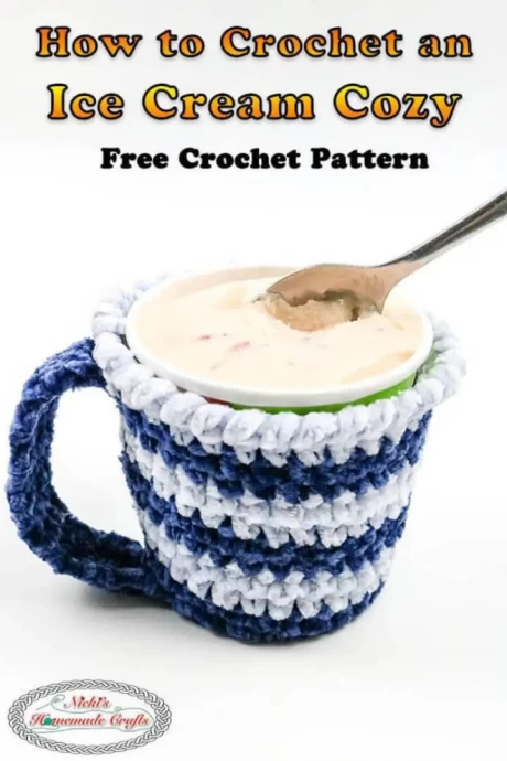 Crochet Velvet Ice Cream Cozy