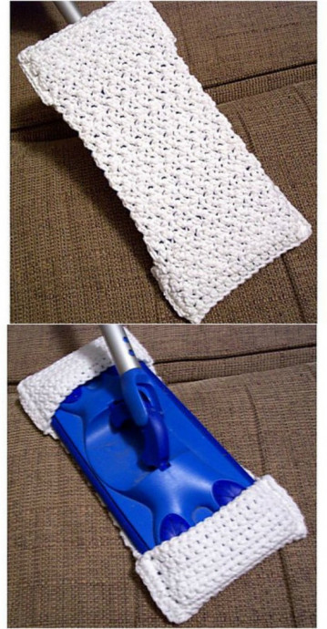 Crochet mop cover