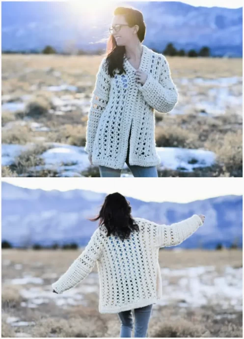 Create Your Own Cozy Snow Big Cardigan with Thick Yarn Crochet Patterns Create Your Own Cozy Snow Big Cardigan with Thick Yarn Crochet Patterns