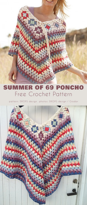 Retro-style poncho (Super Hip)