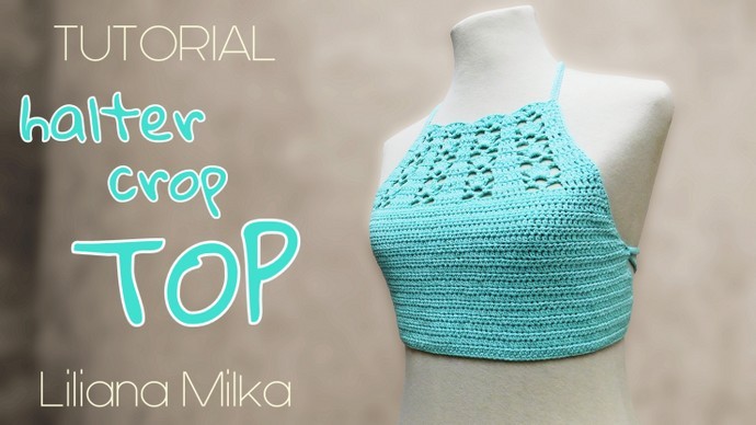 Halter Crop Top aqua