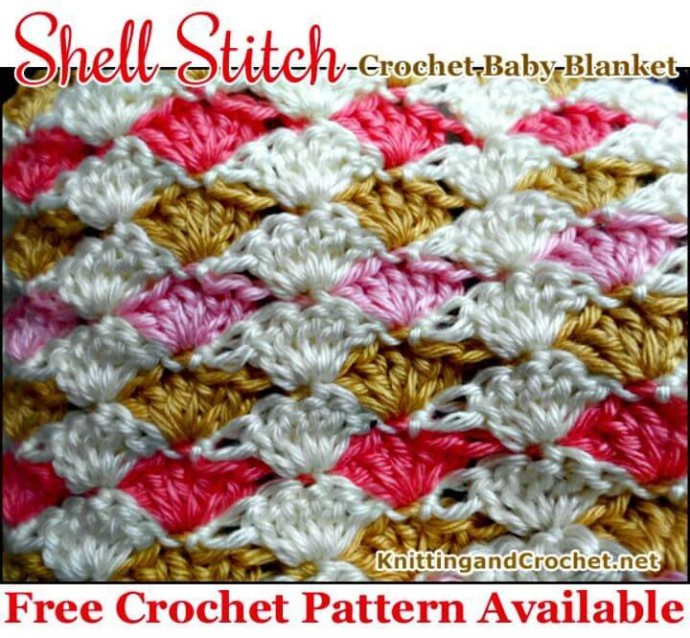 Easy Free Crochet Shell Stitch Baby Blanket Pattern: