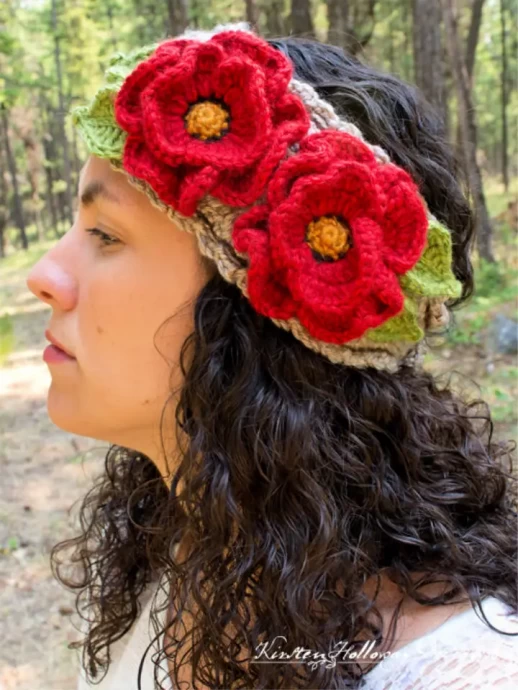 Crochet Flower Headband