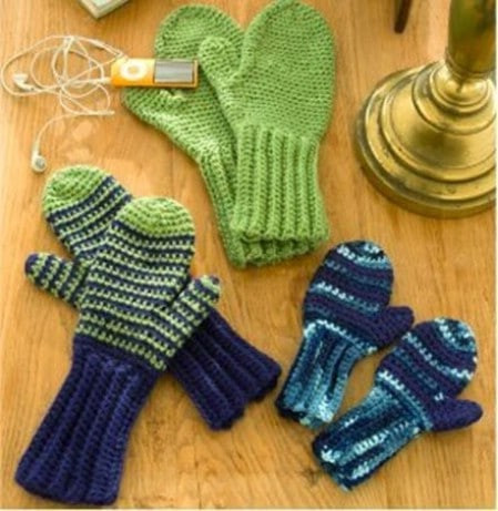 Crochet mittens