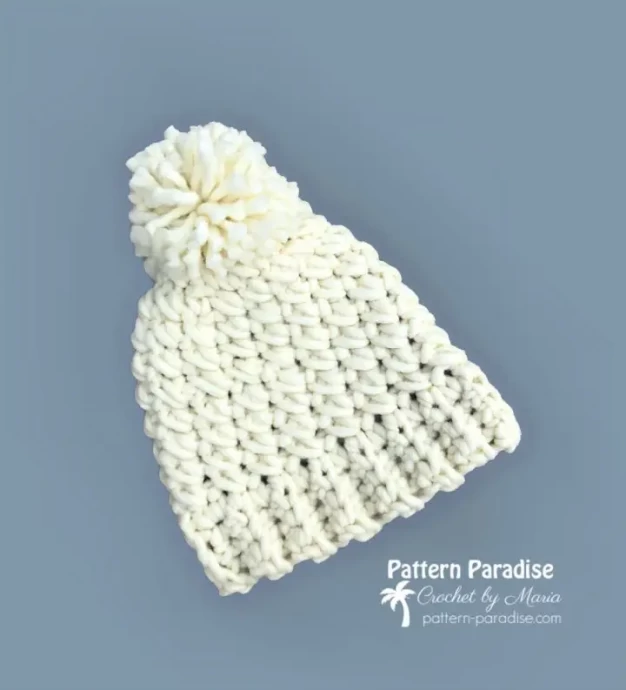 Free Crochet Snowdrift Hat Pattern