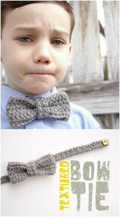 Crochet bow tie