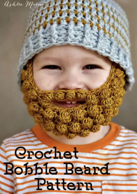 Crochet Bobble Beard Pattern: