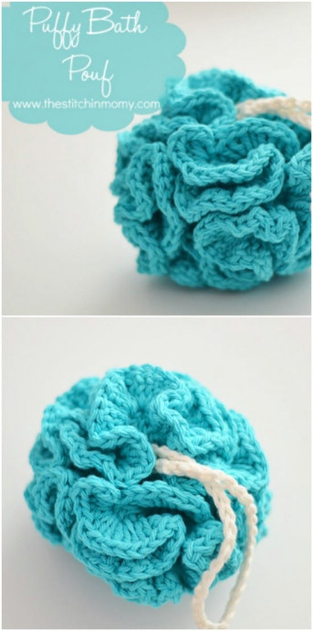 Crochet bath poof