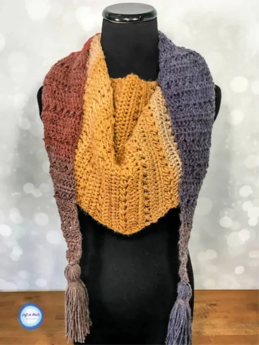 How to Crochet Crunching Leaves Mod Scarf