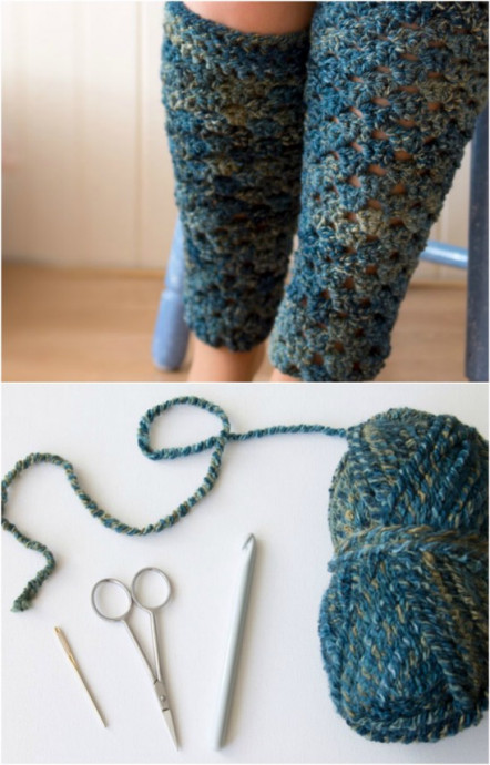 Crochet leg warmers