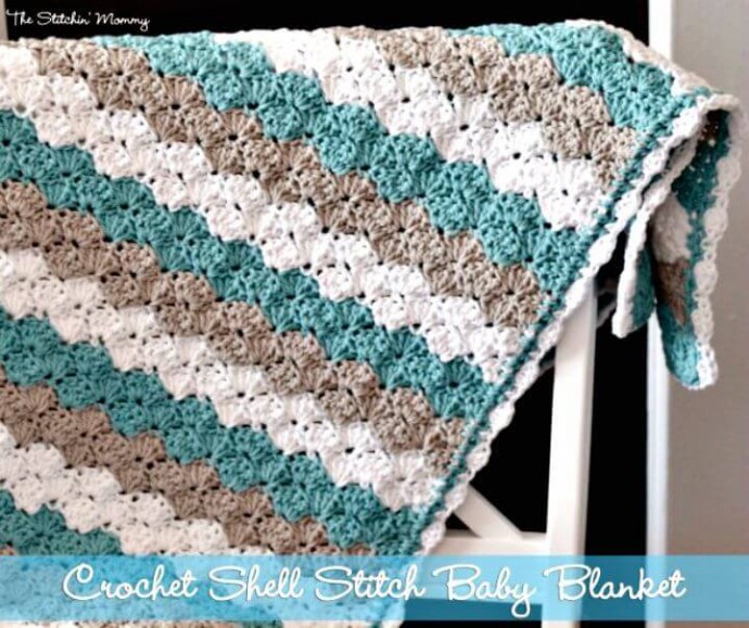 Free Crochet Shell Stitch Baby Blanket Pattern:
