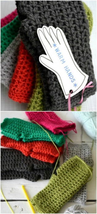 Crochet hand warmers