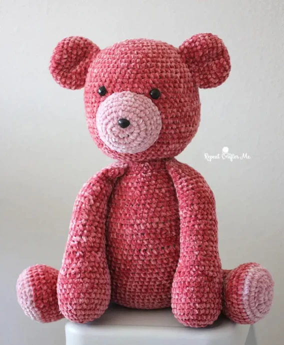 Crochet Big Bernat Velvet Bear