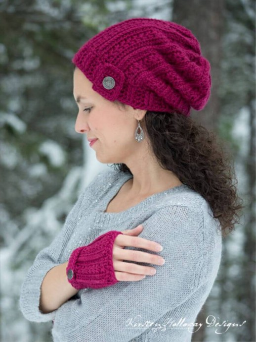 Crochet Heartstrings Slouch Hat