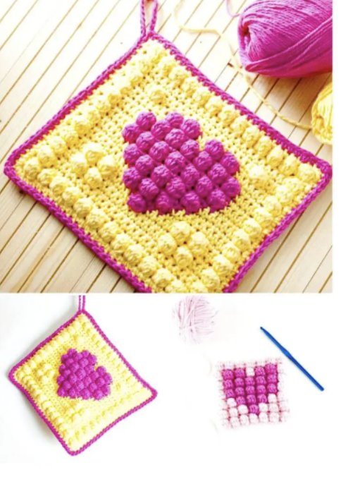 Discover the Heartfelt Crochet Potholder Design - Free Tutorial Included Discover the Heartfelt Crochet Potholder Design - Free Tutorial Included